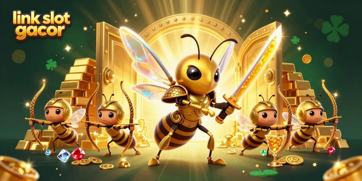 Spin the reels and explore the treasures of the link slot gacor with a vibrant 3D casino scene.