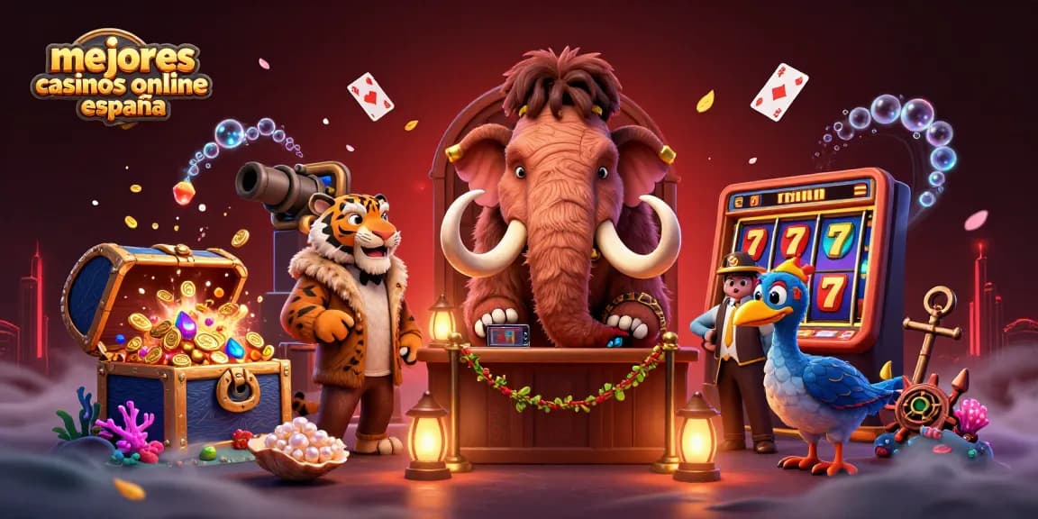 Visualiza los mejores casinos online España con un bouncer mamut, un VIP tigre y un portero dodo