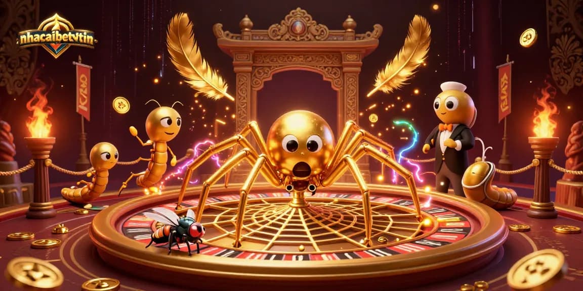 Spin in excitement with nhacaibetuytin as you navigate a golden web of gambling thrills.