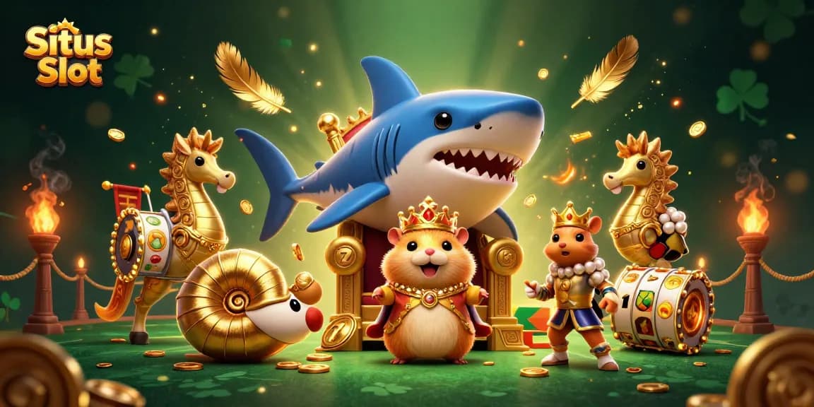 Experience Situs Slot gameplay with luxurious golden moments and vibrant characters in action.