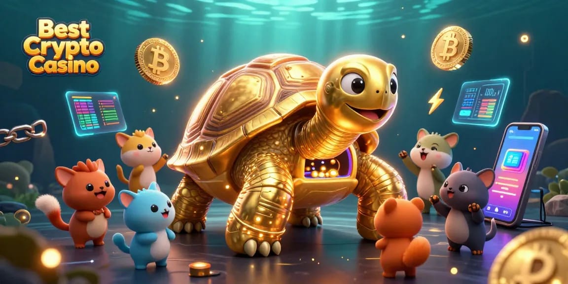 Experience the excitement of the Best Crypto Casino with a vibrant 3D tortoise pinball machine.