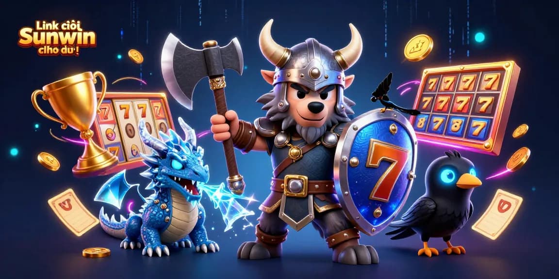 Experience thrilling gameplay at Link vào Sunwin chính thức with exciting slot reels and vibrant casino elements.