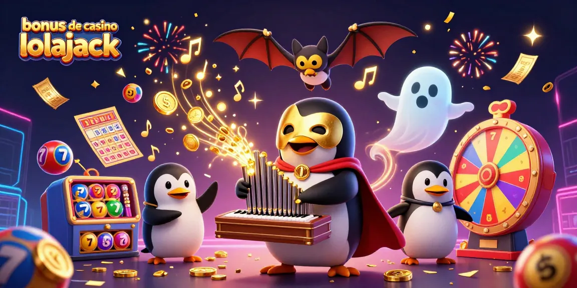Experience the excitement of bonus de casino lolajack with a vibrant 3D scene featuring cartoon elements and casino excitement.