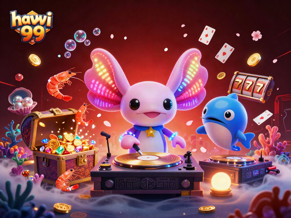 Experience the excitement of hawai 99 slots with vibrant characters and dynamic gaming elements.