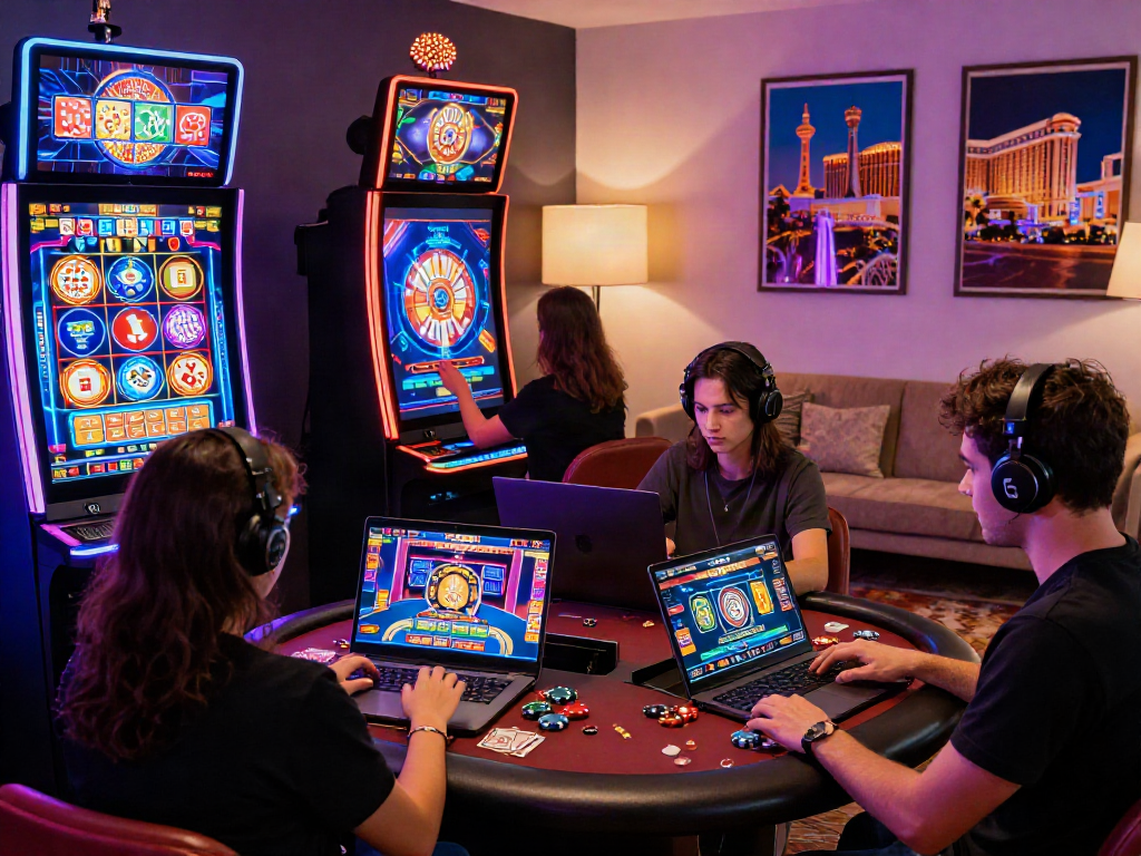 Engaging players enjoying casino online games in a vibrant digital environment with colorful graphics.