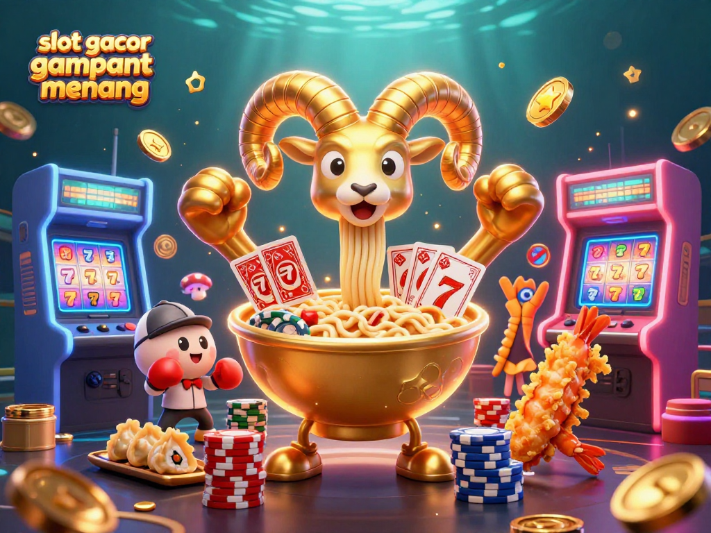 Experience excitement and wins with slot gacor gampang menang at this vibrant online casino illustration.