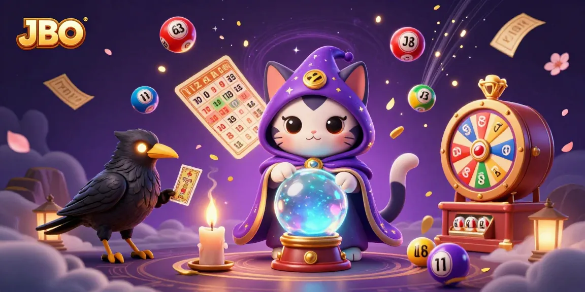 Experience JBO's magical casino atmosphere with vibrant lottery elements and enchanting characters.