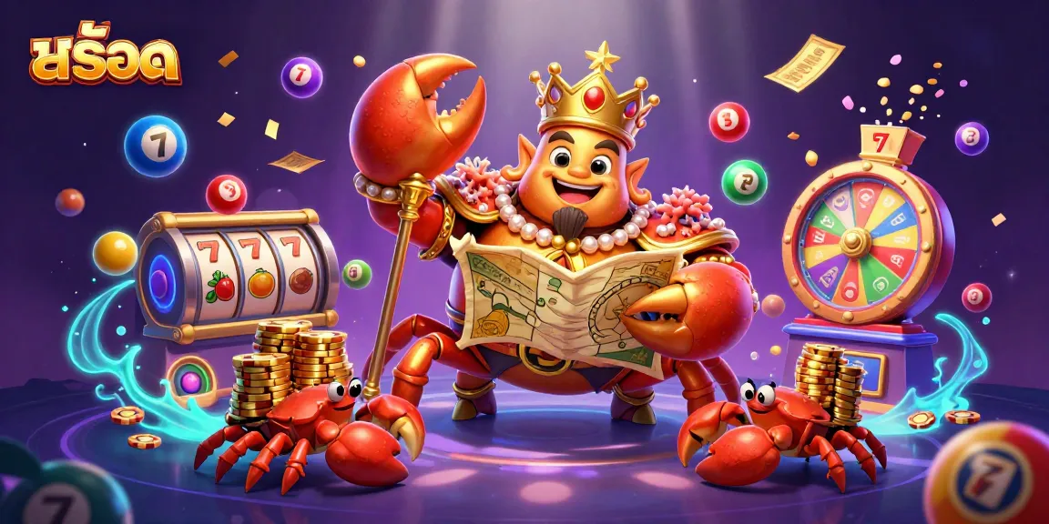 Experience สล็อต excitement with a golden crab emperor, vibrant lottery games, and a lively casino scene.