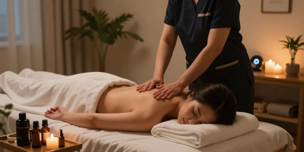 Providing 용인출장마사지 in a cozy home setting with calming ambiance.