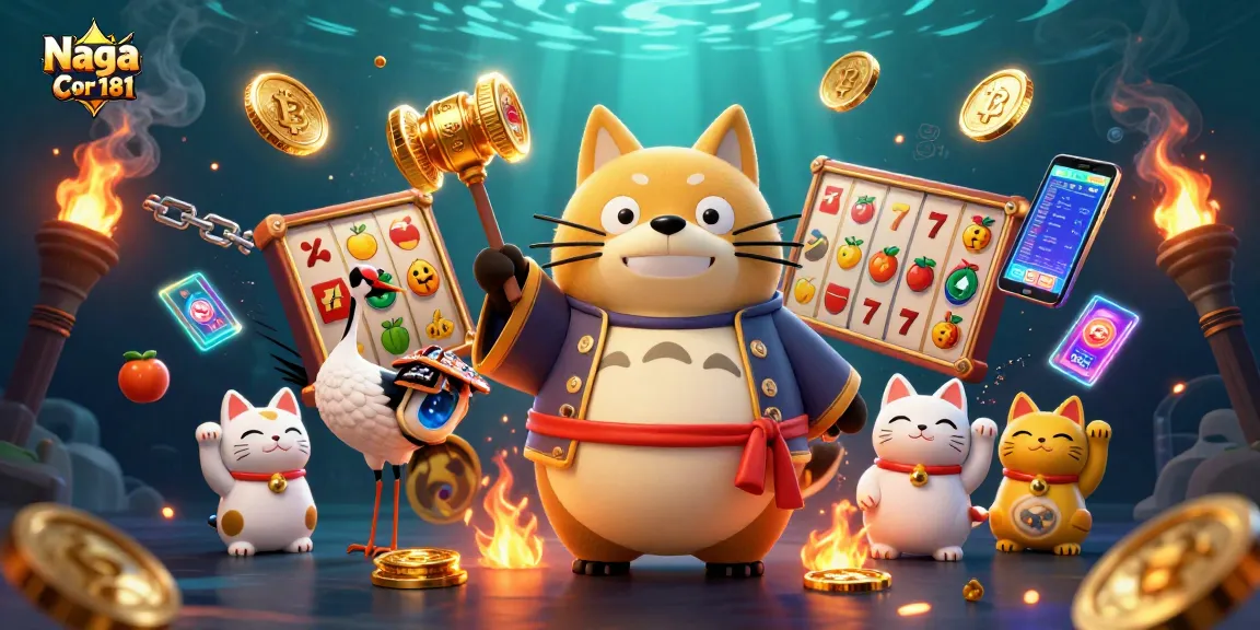 Experience thrilling casino action with Naga Cor 181 as maneki-neko and tanuki bring luck!