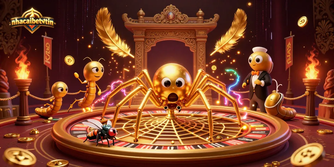 Spin in excitement with nhacaibetuytin as you navigate a golden web of gambling thrills.