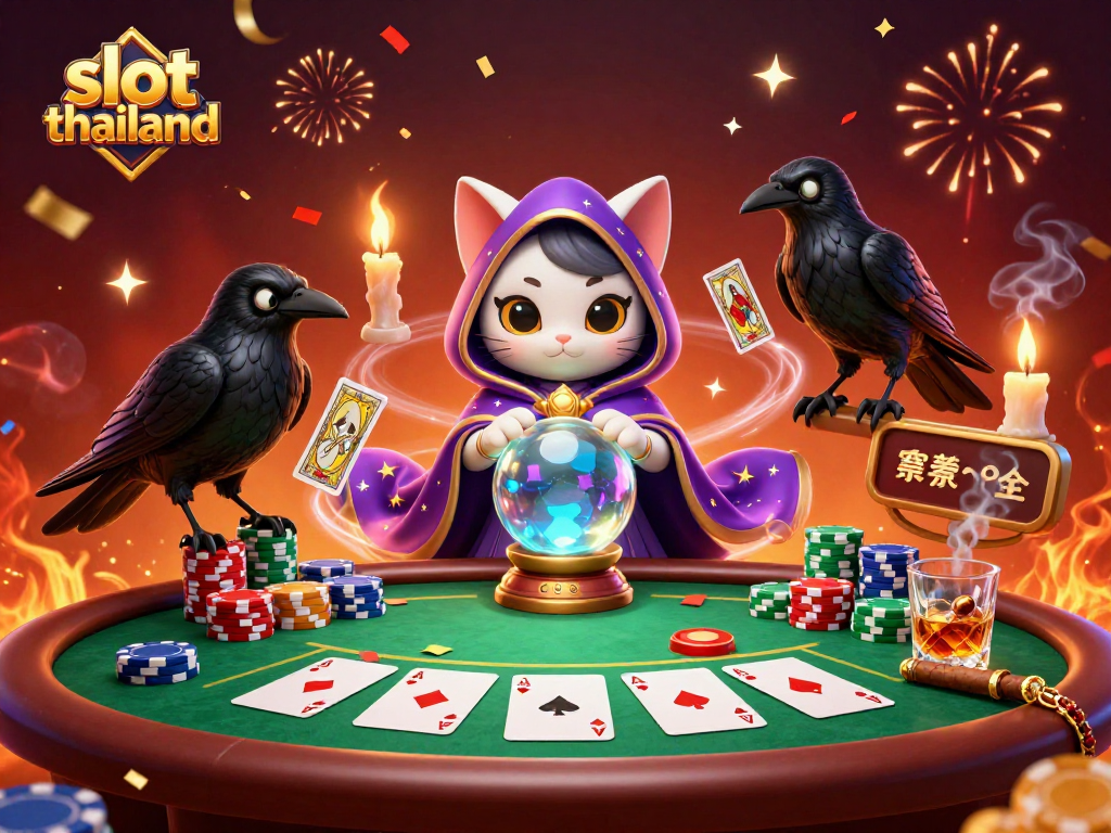 Menggali kemenangan besar di slot thailand dengan ilustrasi kasino yang berwarna-warni.