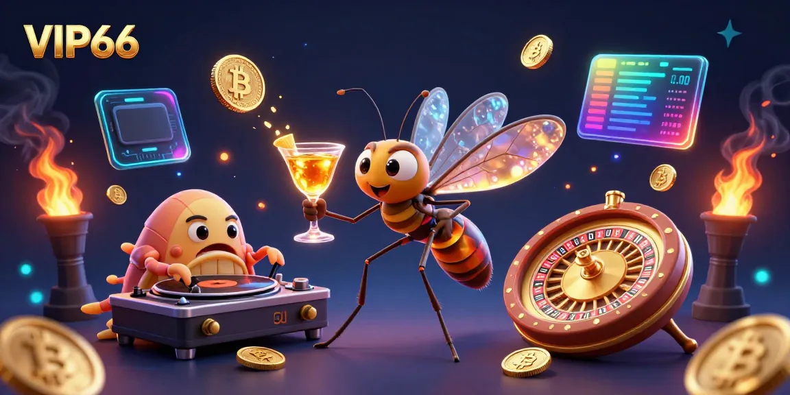 Engage with VIP66's thrilling casino atmosphere featuring iconic characters and vibrant game elements.