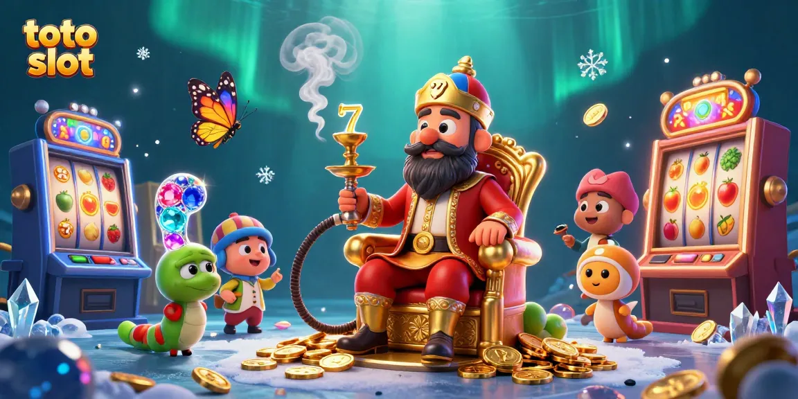 Spin the reels and win big with toto slot, dynamic 3D illustration of vibrant slot games.