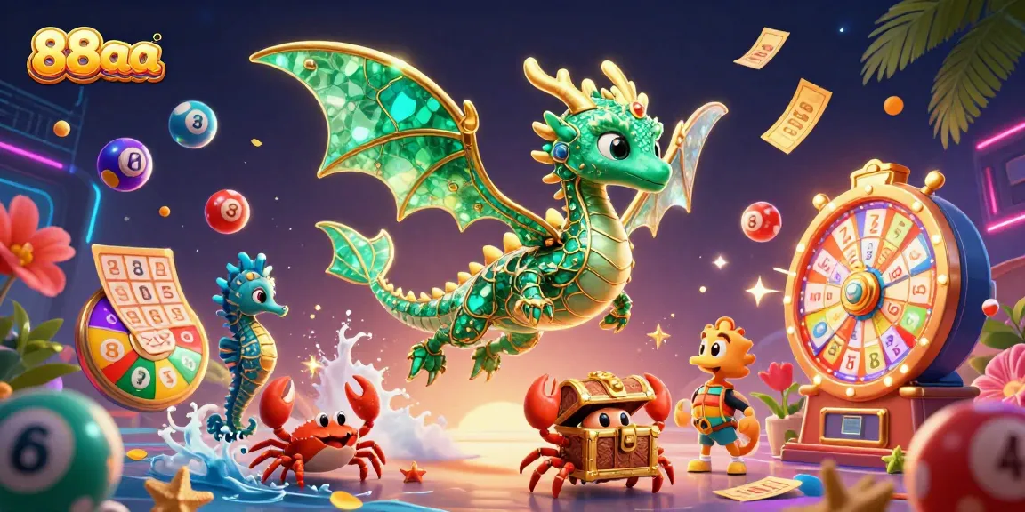 88aa offers unique lottery gaming with vibrant elements and animated characters for an engaging experience.