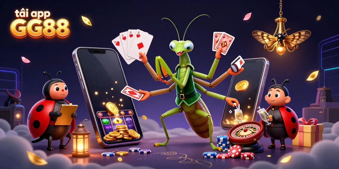 Experience the excitement of gaming at GG88 with vibrant visuals showcasing tải app GG88 and dynamic gaming elements.