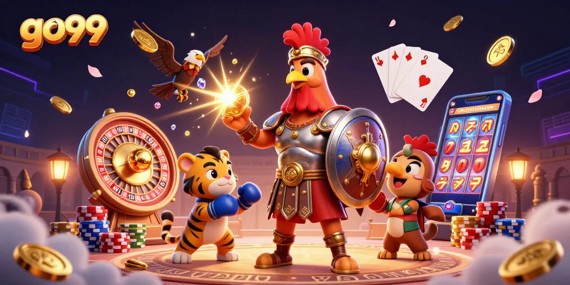 Experience thrilling moments with go99 featuring dynamic casino characters in an energetic scene.