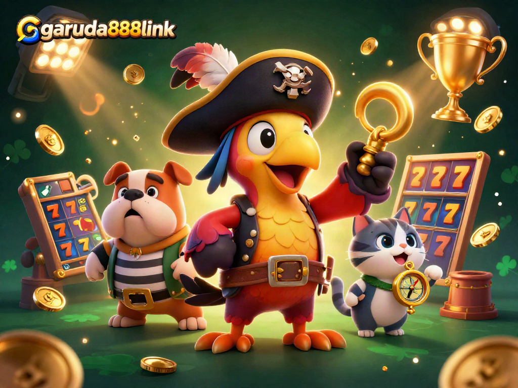 Betting with garuda888link and pirate-themed casino fun, showcasing vibrant slot games.