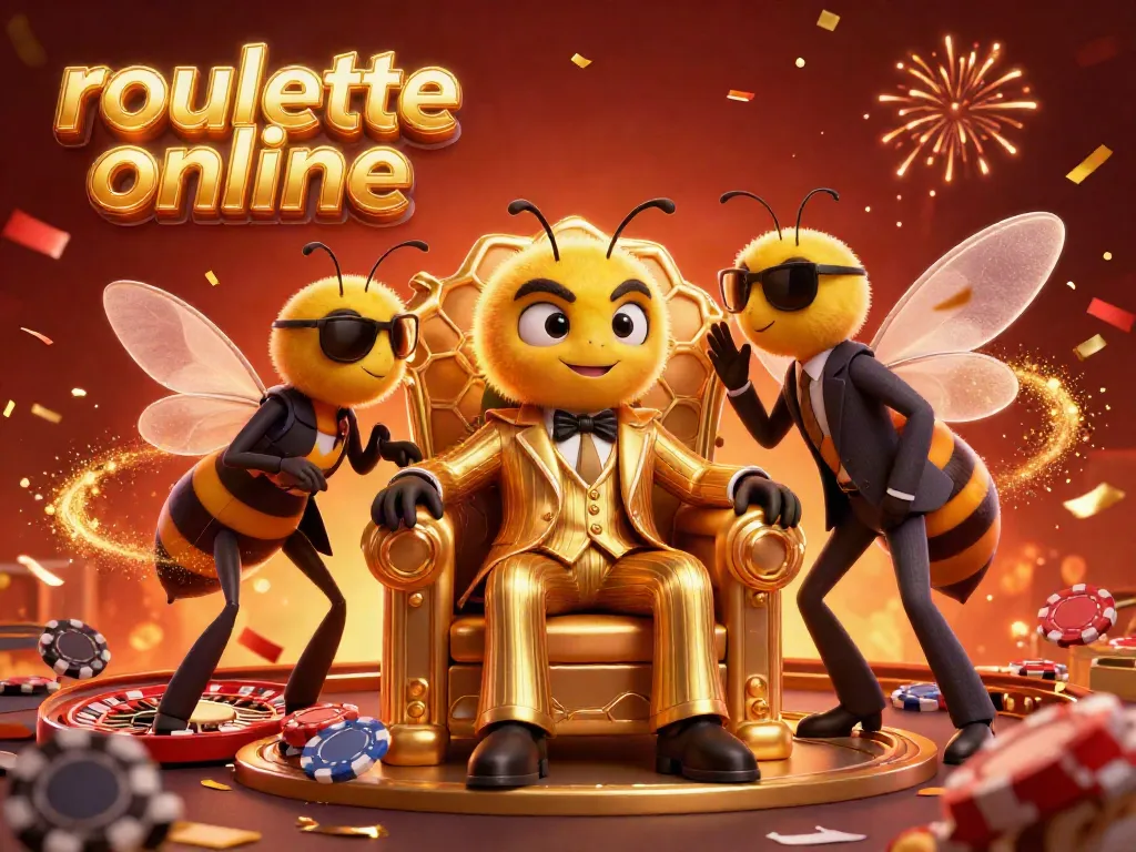 Engage in thrilling roullete online action with animated characters and casino elements.