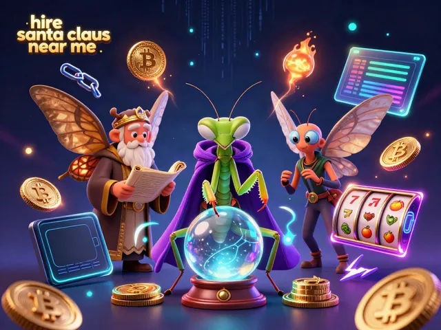 Engage Santa Claus near you with festive casino-themed fun featuring vibrant characters and slot games.
