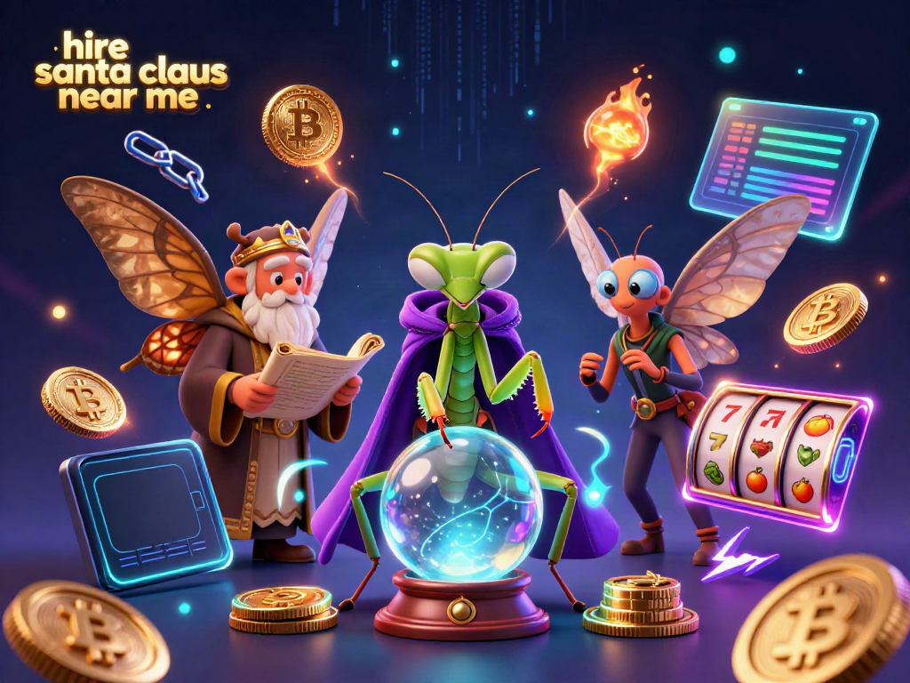 Engage Santa Claus near you with festive casino-themed fun featuring vibrant characters and slot games.