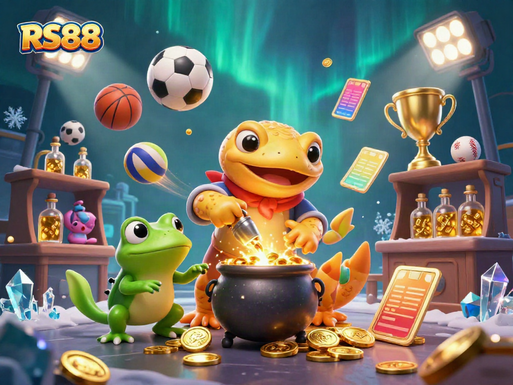 Engage with the alchemist and frog apprentice at RS88, creating wealth with gold coins and thrilling game elements.