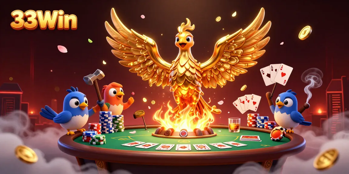 Experience thrilling gameplay with 33Win, as vibrant casino elements and mystical characters delight players.