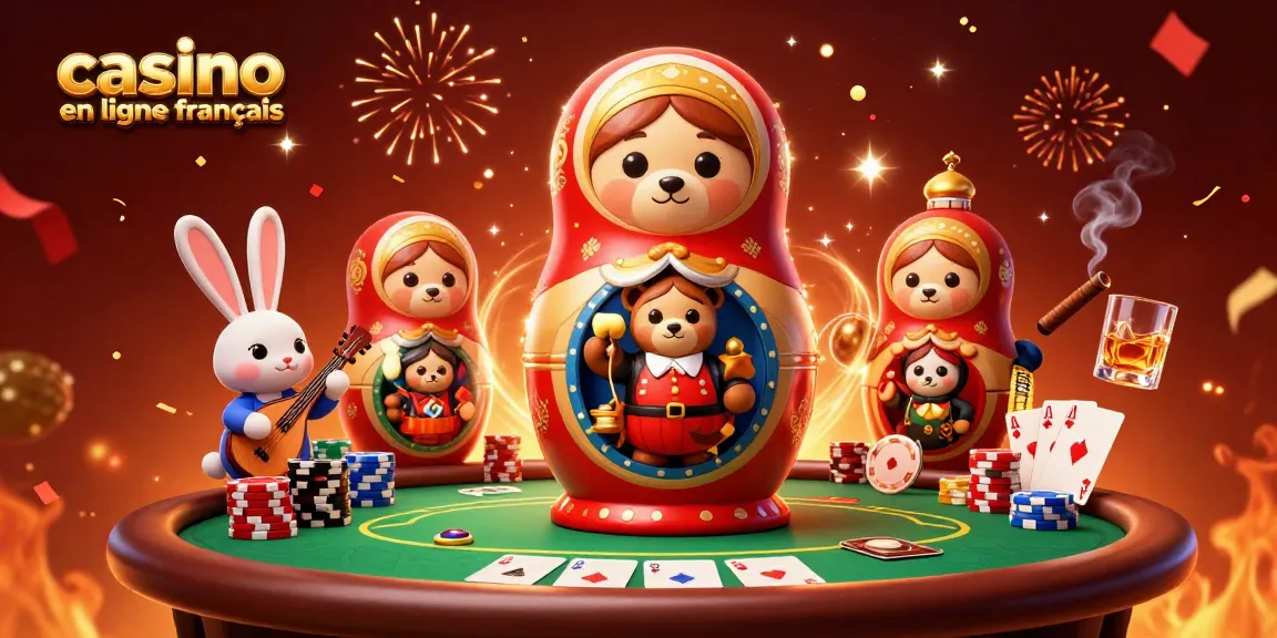 Jouez au casino en ligne français avec des ours et des éléments festifs, immersion garantie.