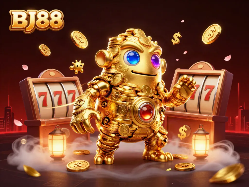 Experience thrilling gameplay at BJ88 with vibrant slot action and a dynamic casino atmosphere.