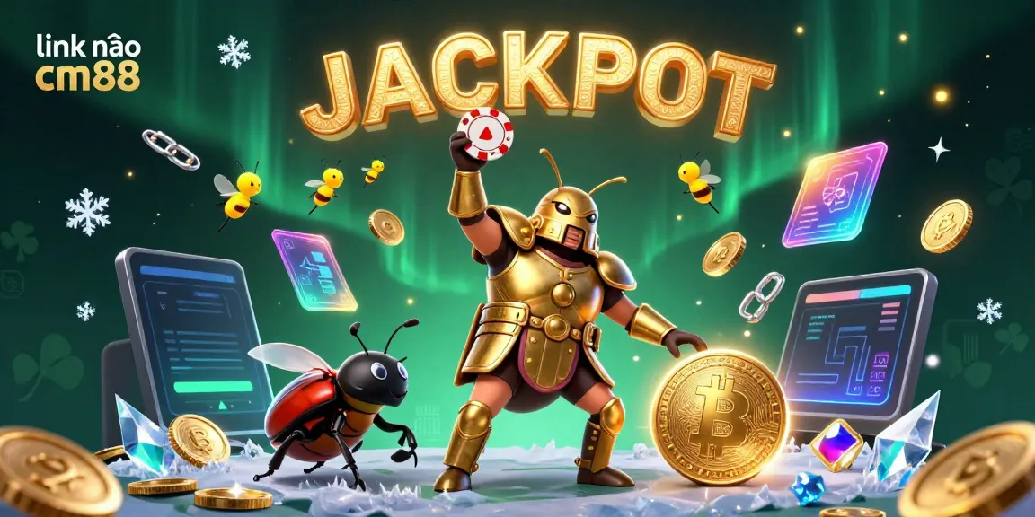 Win big with link vào cm88 as the heroic beetle celebrates a thrilling jackpot.