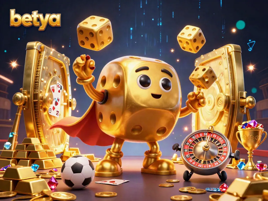 Betya sports betting animation with vibrant characters and casino elements, showcasing dynamic betting excitement.