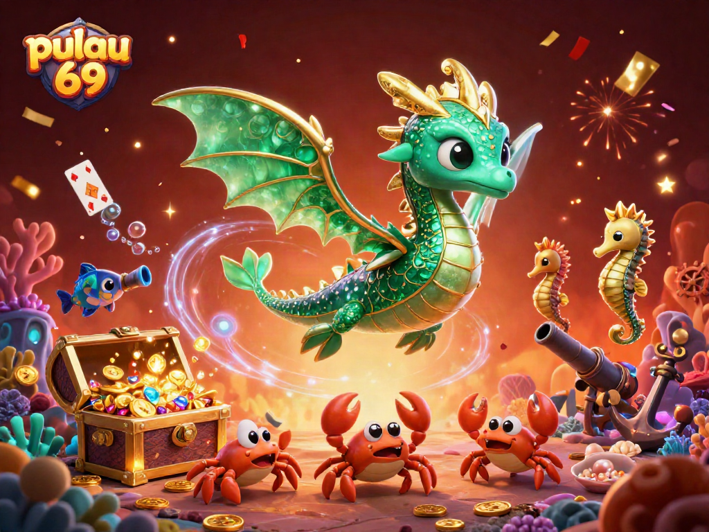Pulau 69 offers exciting underwater casino adventures with vibrant animations and game elements.