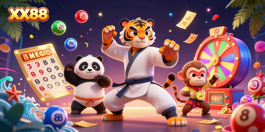 Experience thrilling gameplay at XX88 with vibrant gaming elements and action-packed characters.