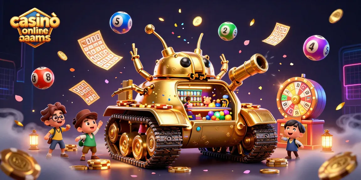 Giocatori nel casinò online non AAMS mentre vincono premi con palloni della lotteria e monete d'oro