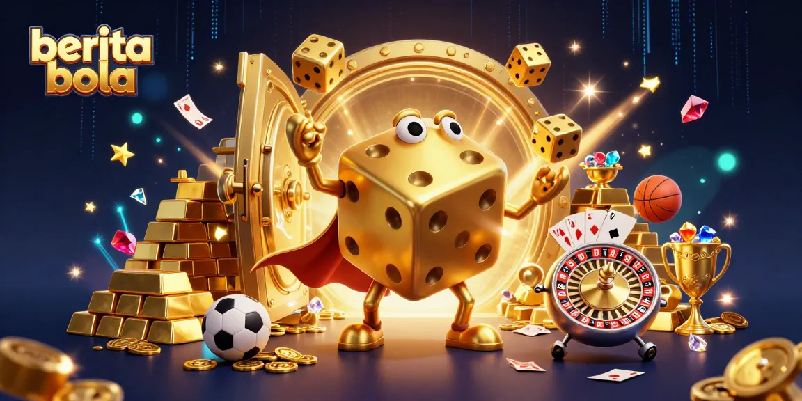 Engage with the world of sports betting with this vibrant laporan berita bola illustration showcasing dynamic gaming elements.