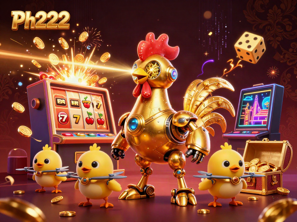 Experience thrilling gameplay with Ph222's dynamic casino scene featuring animated characters and abundant gold.