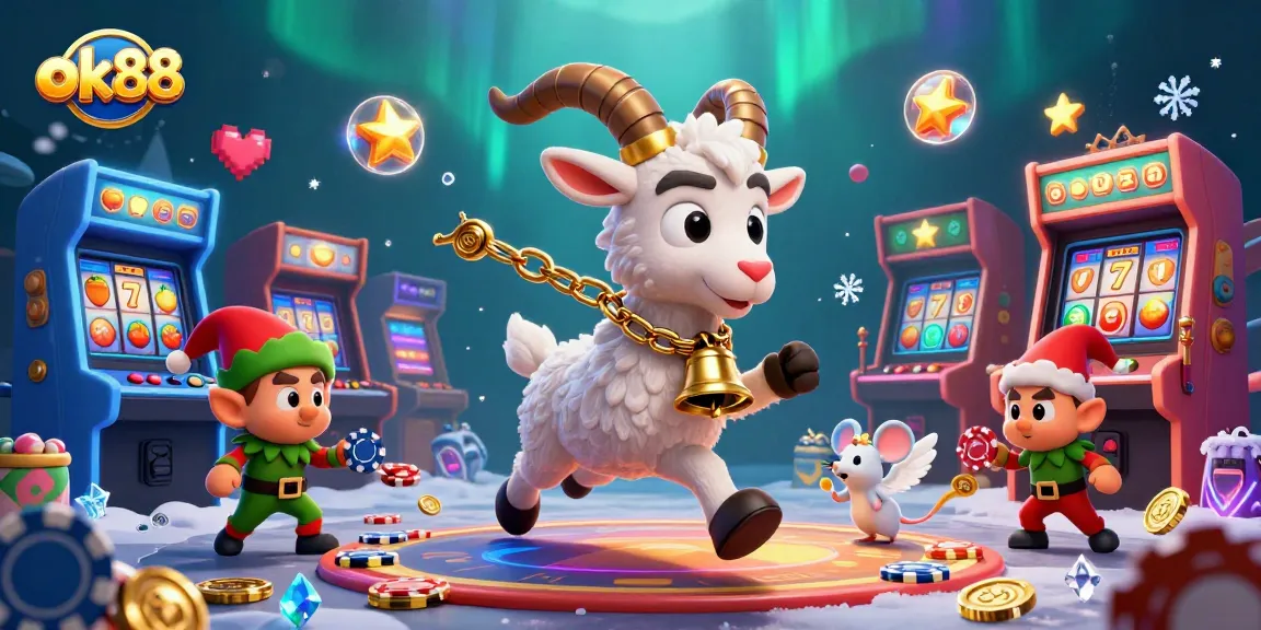 Experience the excitement of ok88 as festive Krampus manages a chaotic casino filled with elves and arcade games.