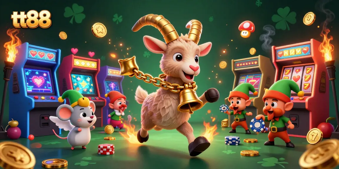 Experience thrilling gameplay at tt88 with Krampus, angel mouse, and elf gremlins in a vibrant casino.